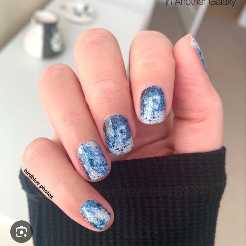 *Retired* Color Street: In Another Galaxy | Silver Blue Black Cosmic Galactic - Picture 6 of 13